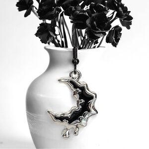 5 For $25💫Single Melting Wicked Crescent Moon Earring Dangles